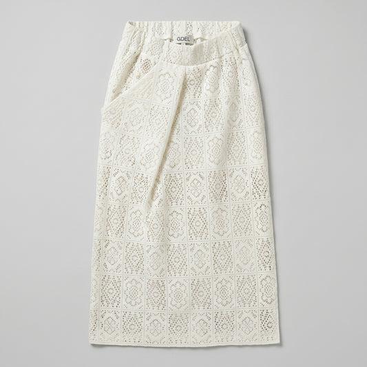 Elegant Crochet Midi Wrap Skirt