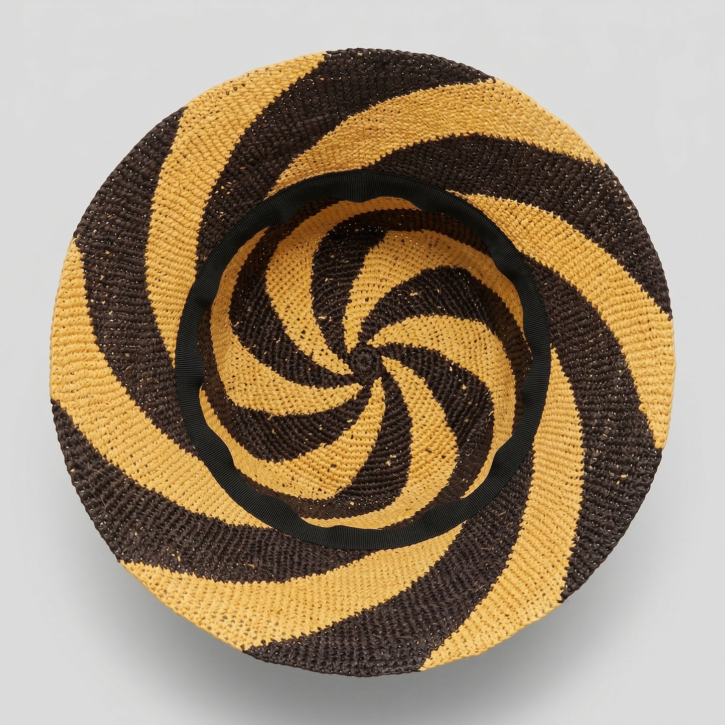 Packable Striped Woven Straw Hat