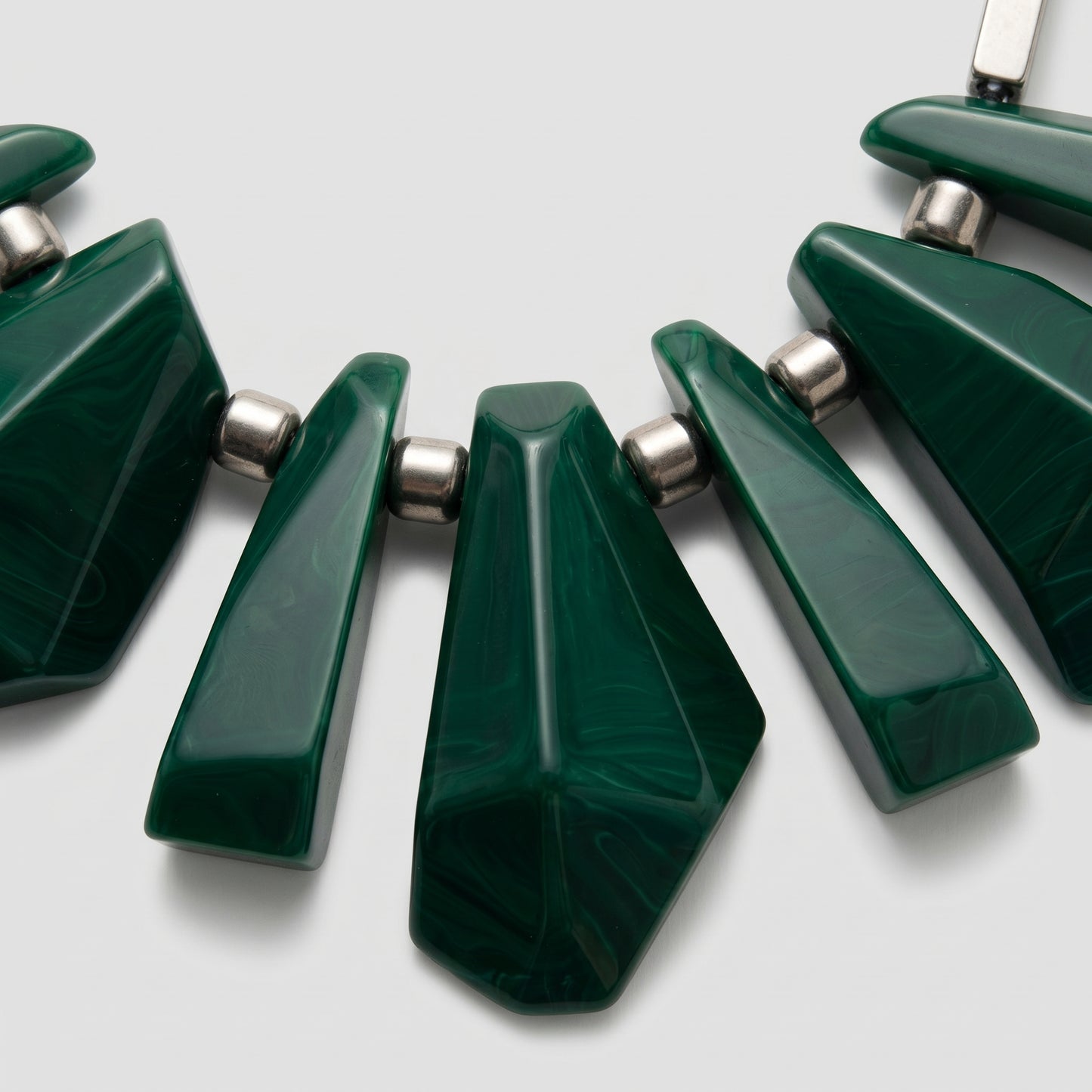 Geometric Resin Statement Necklace