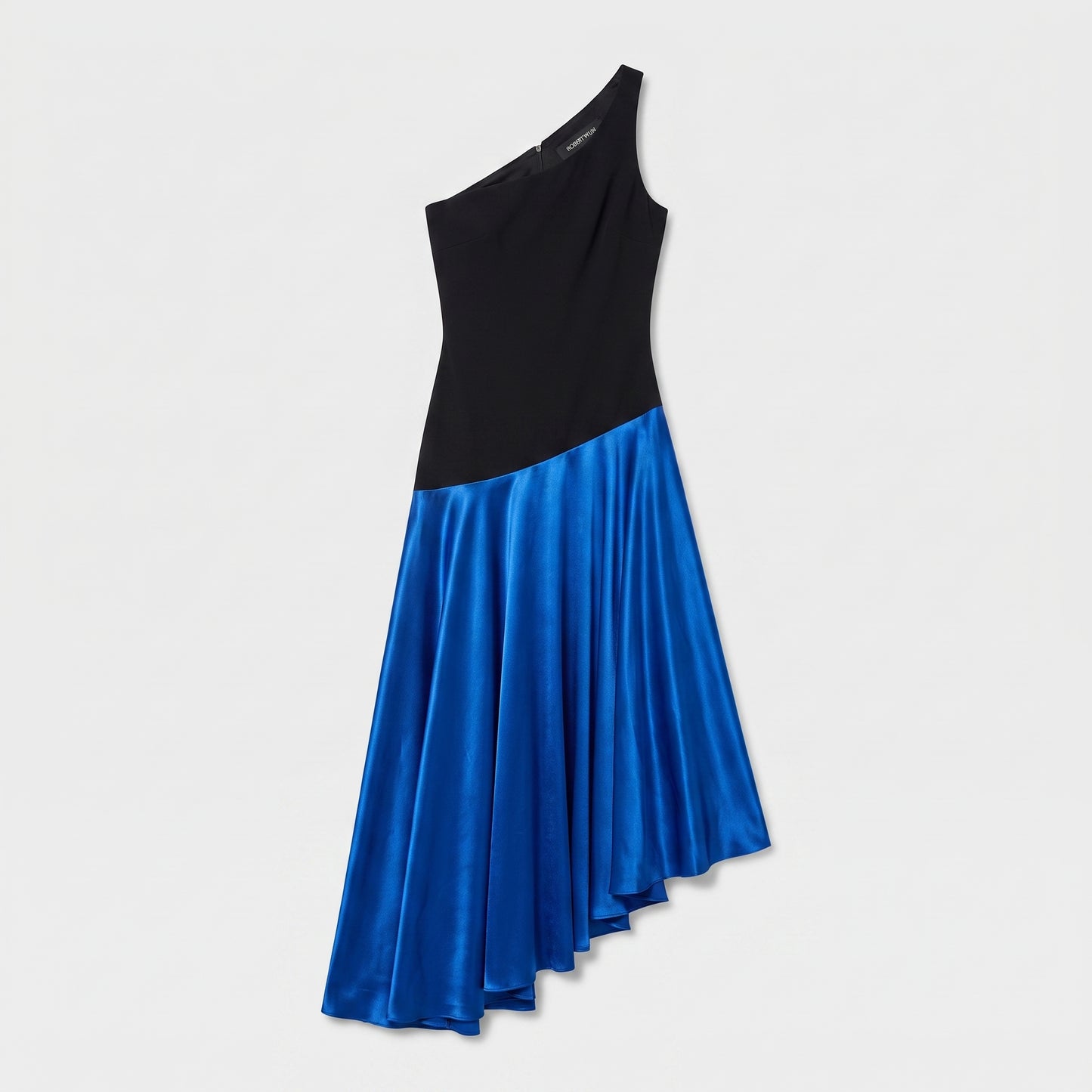 One-Shoulder Contrast Hem Dress