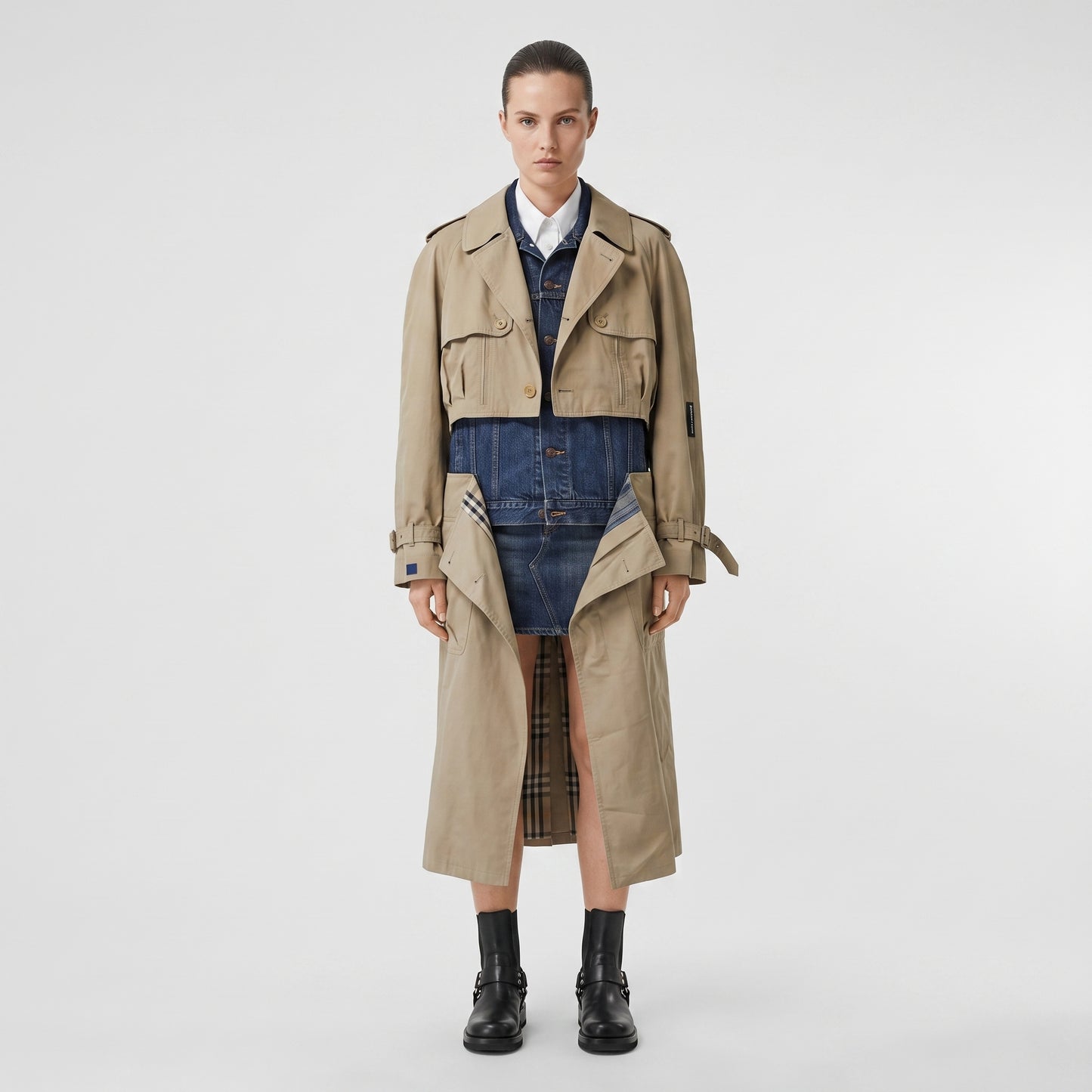 Hybrid Denim Trench Coat
