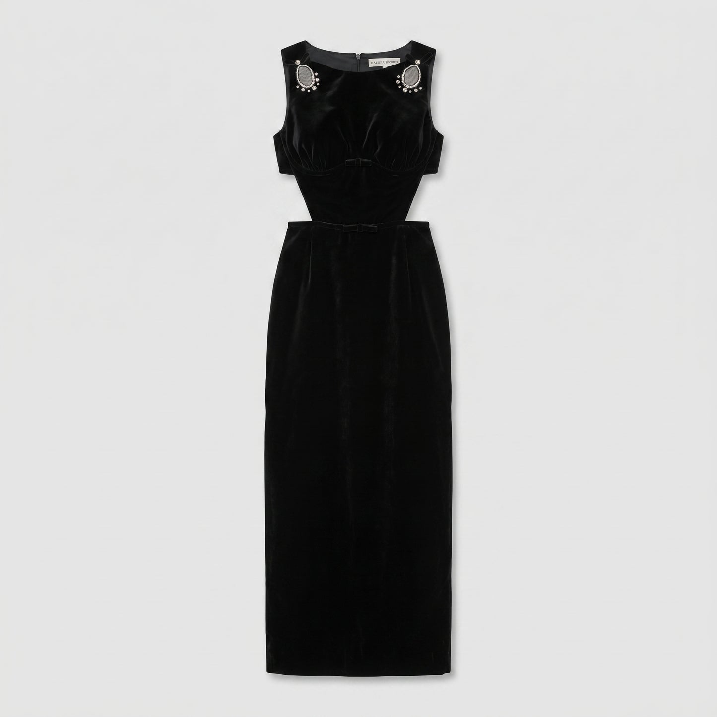 Embellished Velvet Cutout Gown