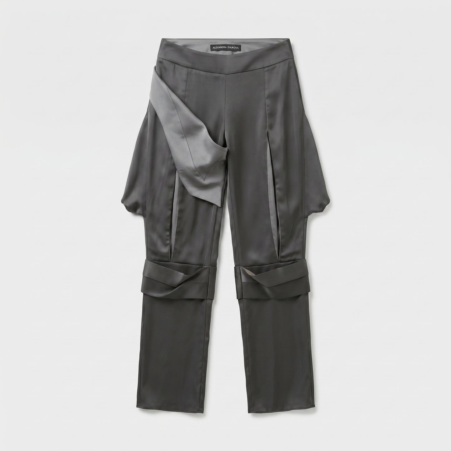 Architectural Satin Tailored Trousers
