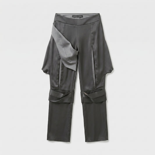 Architectural Satin Tailored Trousers