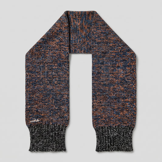 Marled Knit Ribbed Scarf
