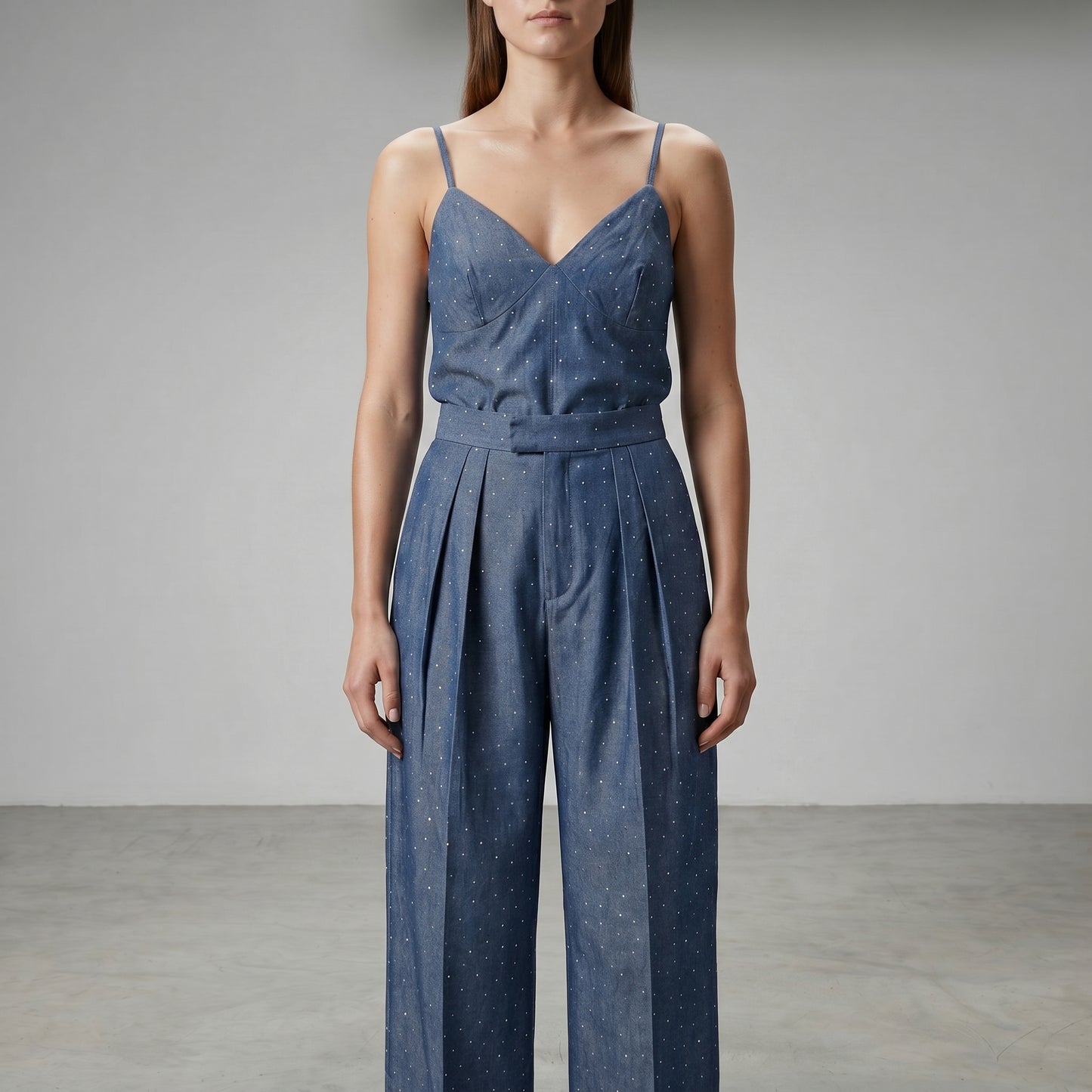 Polka Dot Pleated Trousers