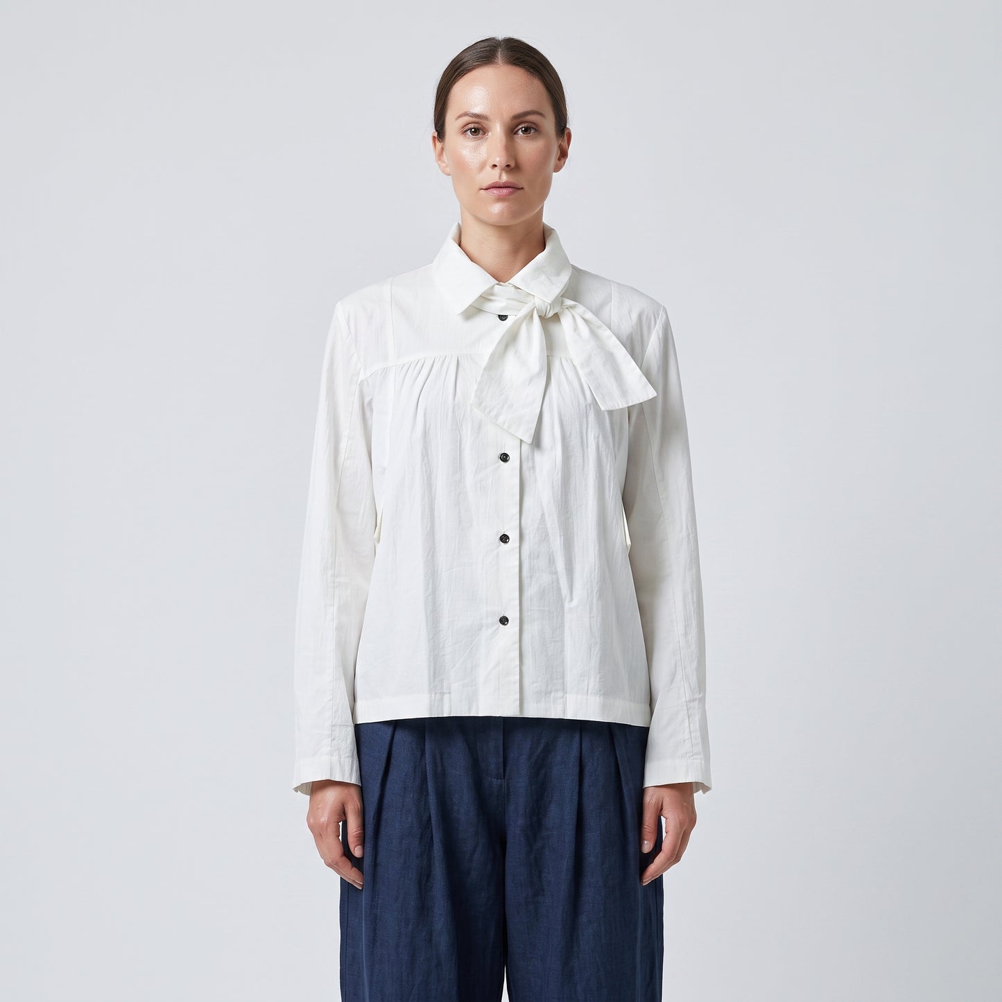 Architectural Collared Button-Down Shirt