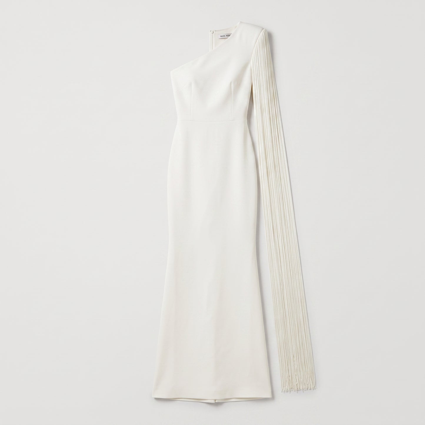 One-Shoulder Fringe Detail Gown