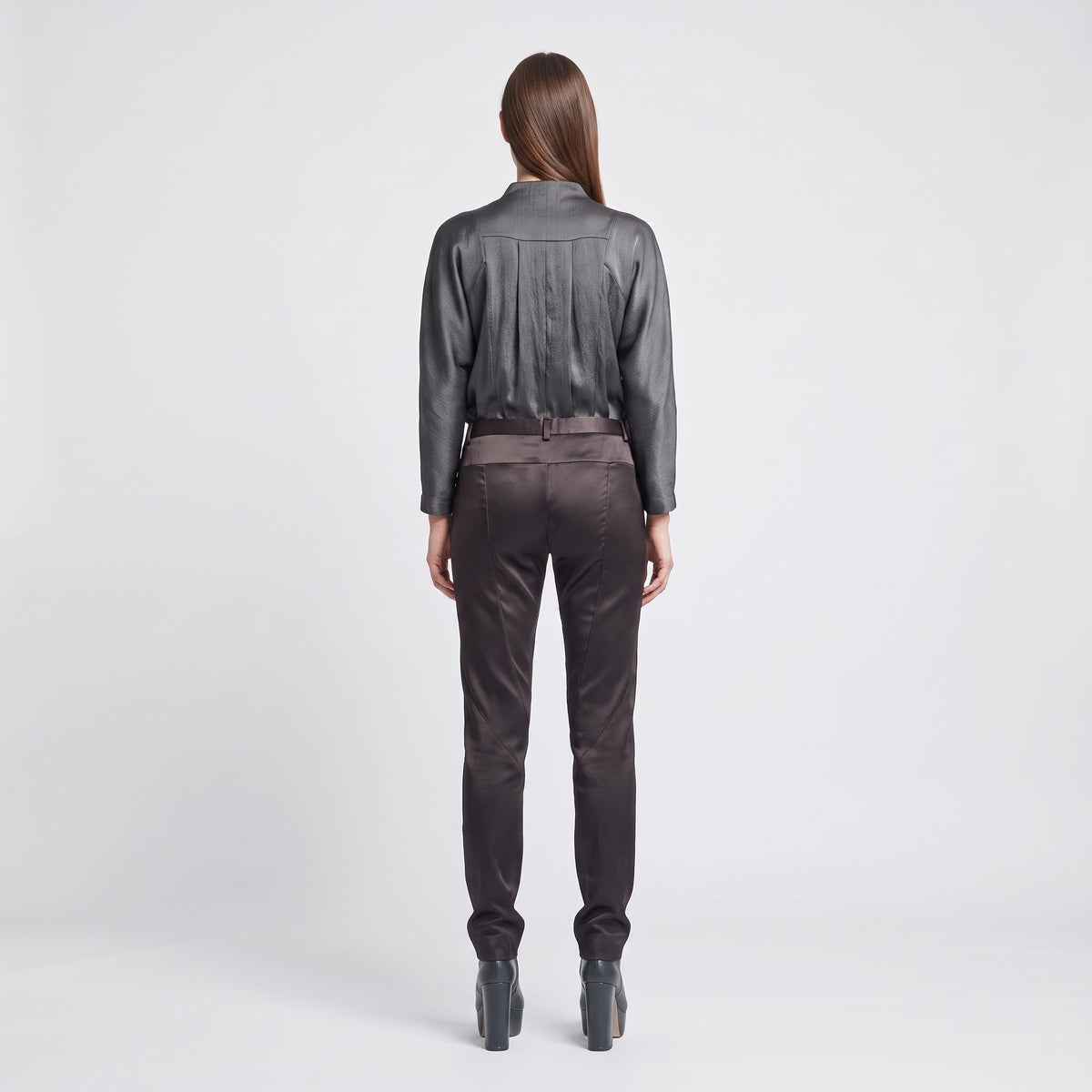 Satin Slim Fit Trousers