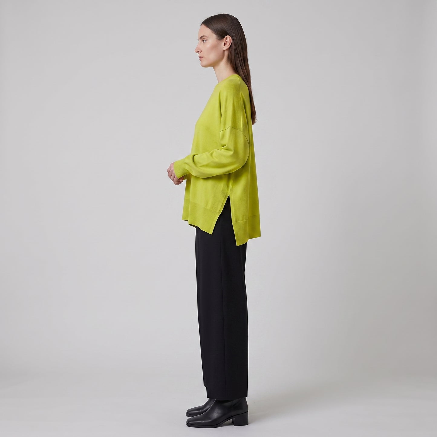 Lime Crew Neck Knit Sweater