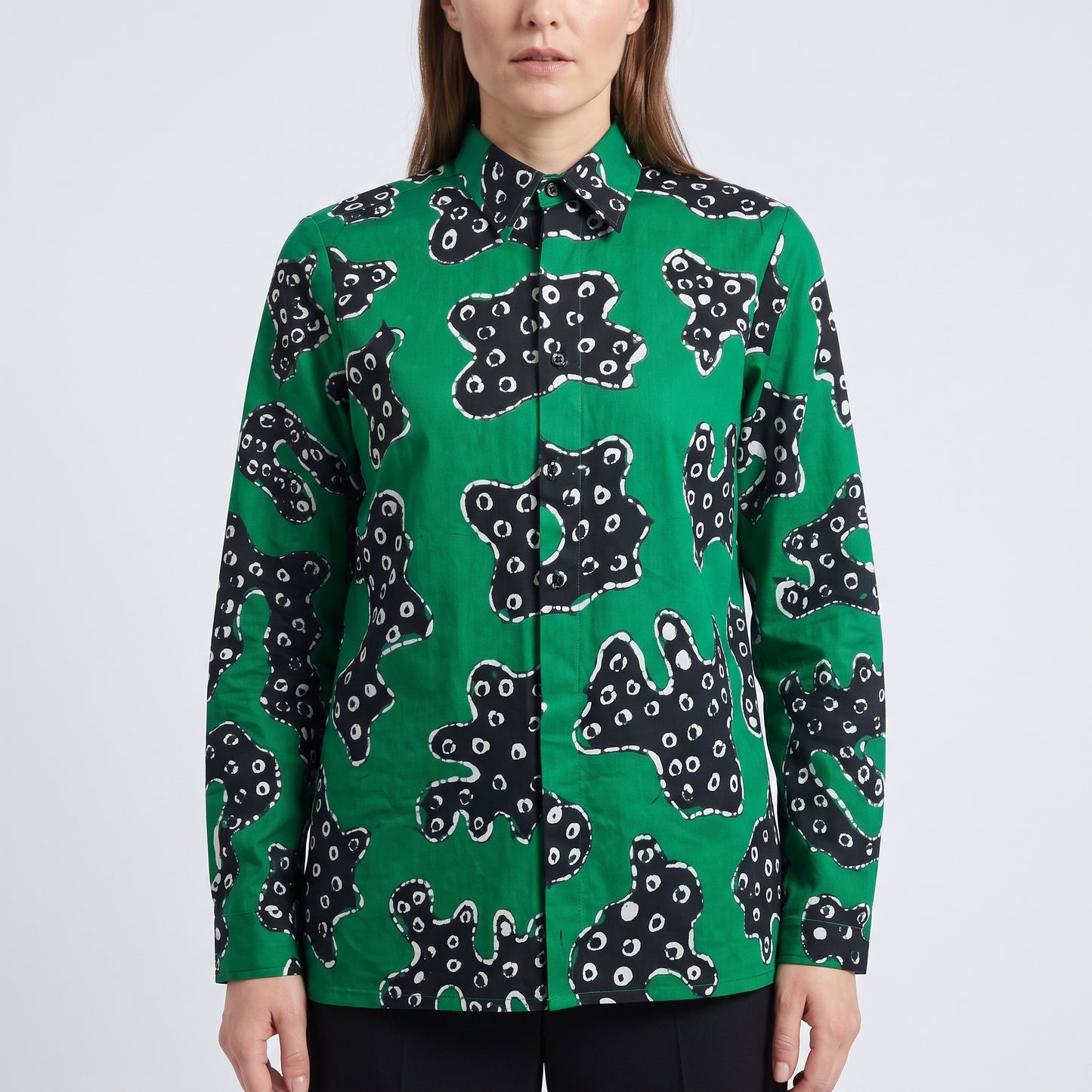 Abstract Printed Cotton Shirt