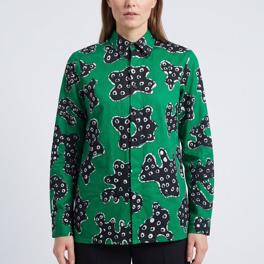 Abstract Printed Cotton Shirt