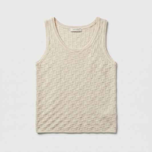 Textured Knit Sleeveless Top