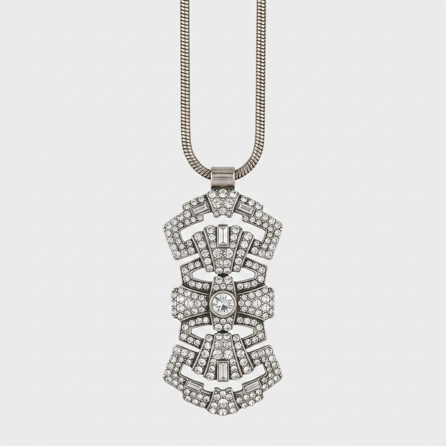 Art Deco Crystal Statement Necklace