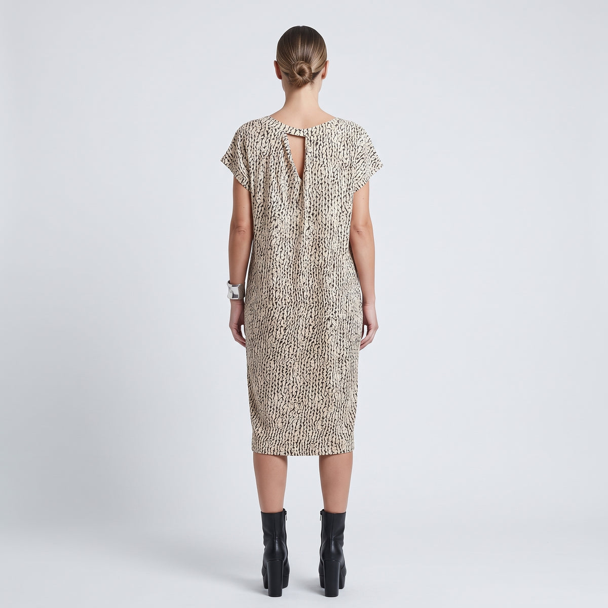 Abstract Print Cap Sleeve Top