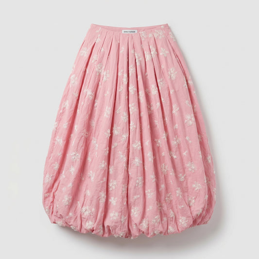 Floral Embroidered Bubble Skirt
