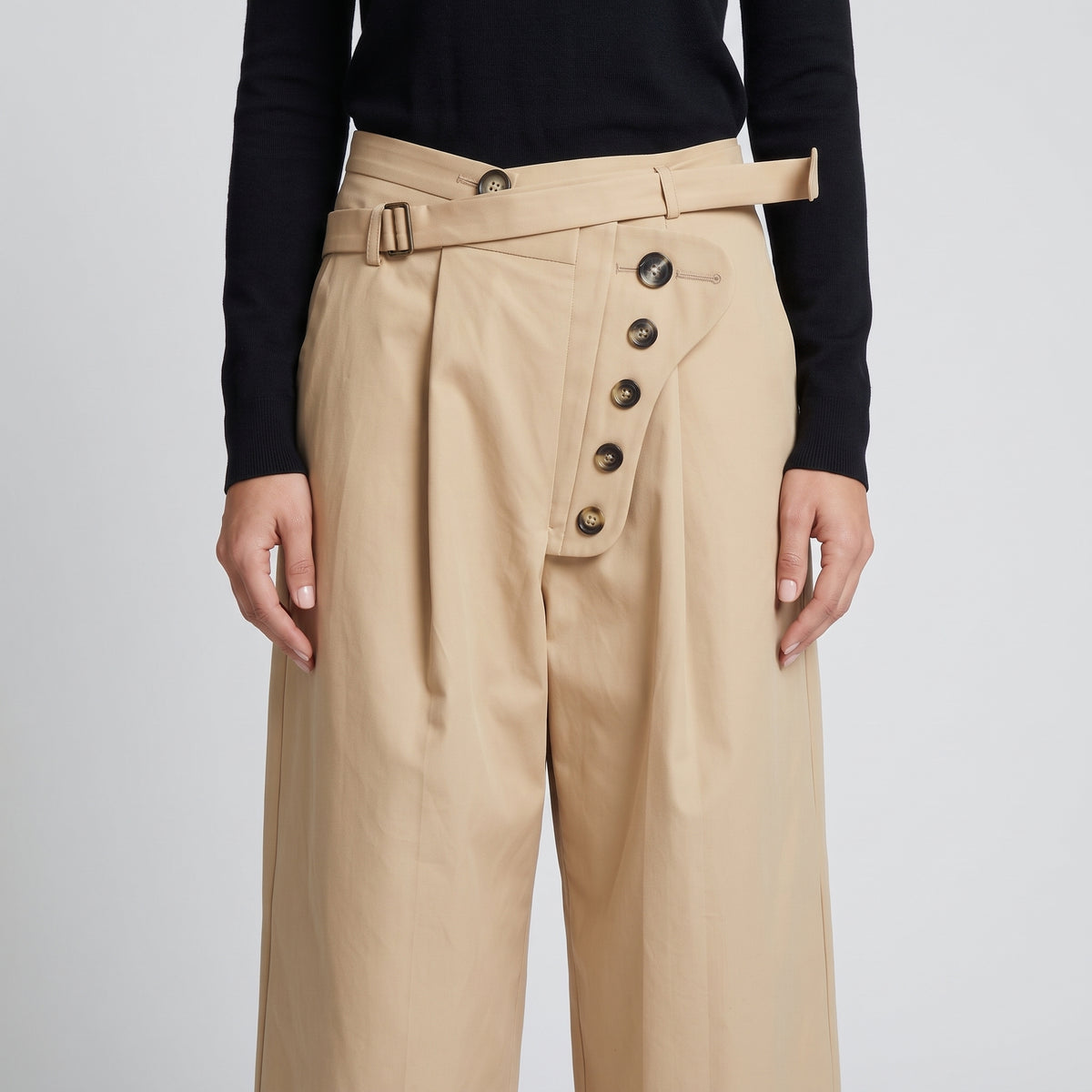 Belted Wide Leg Trousers