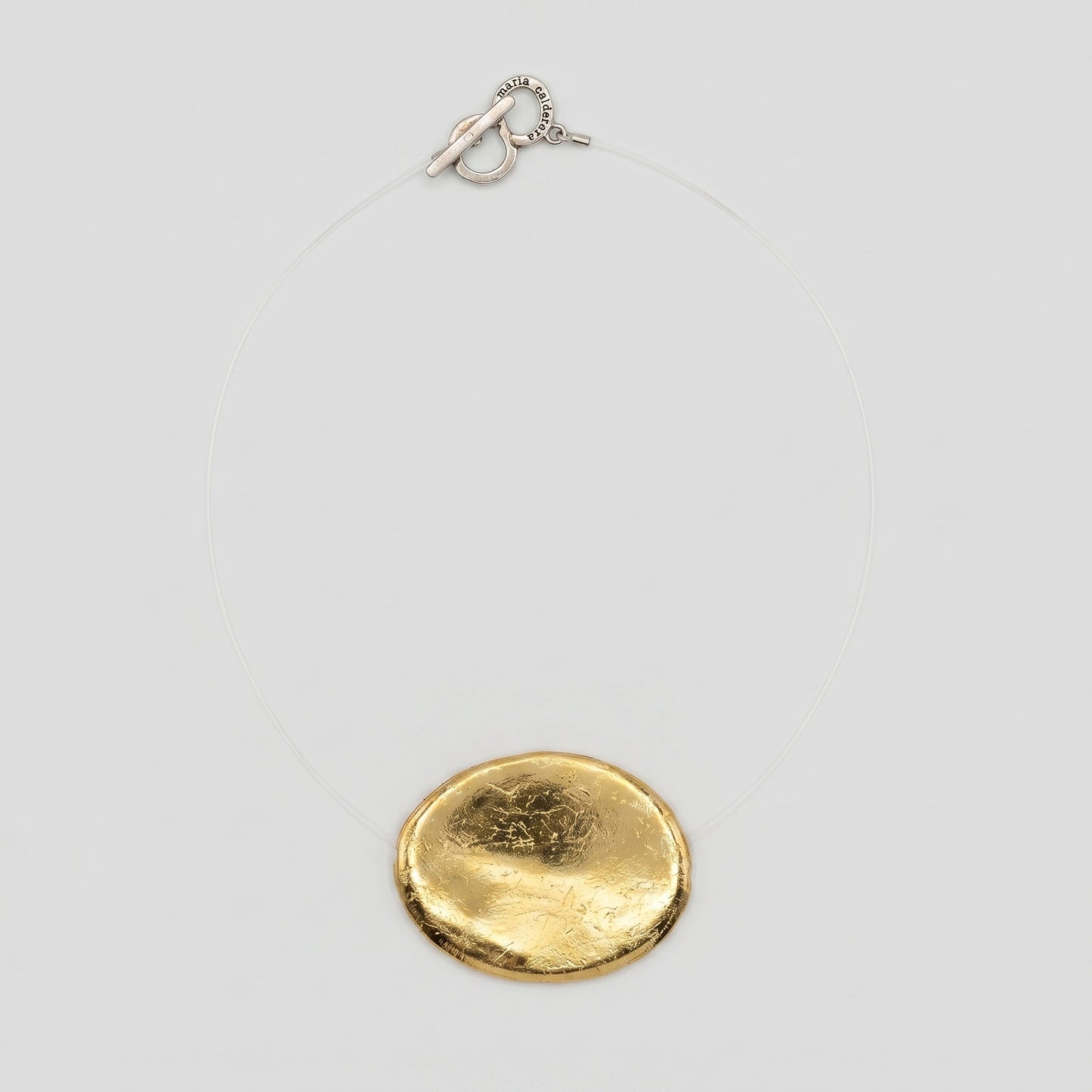 Minimalist Gold Disc Pendant Necklace