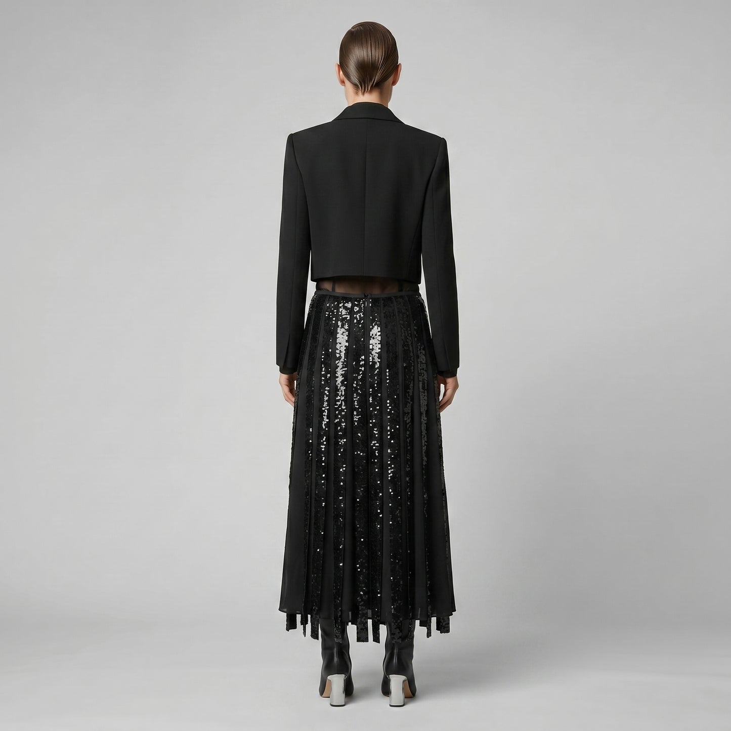 Sequin Embellished Maxi Skirt