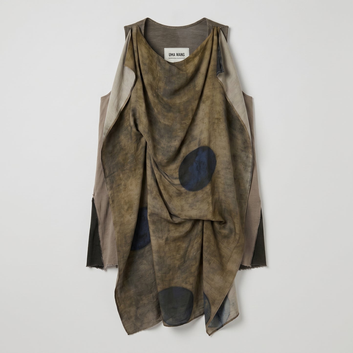 Draped Abstract Print Top