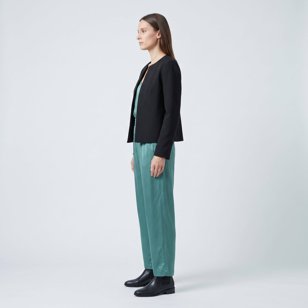 Elegant Satin Drawstring Trousers