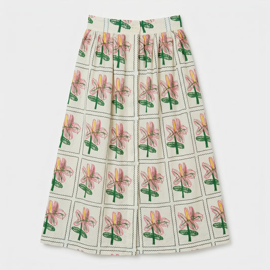 Floral Print Midi Skirt