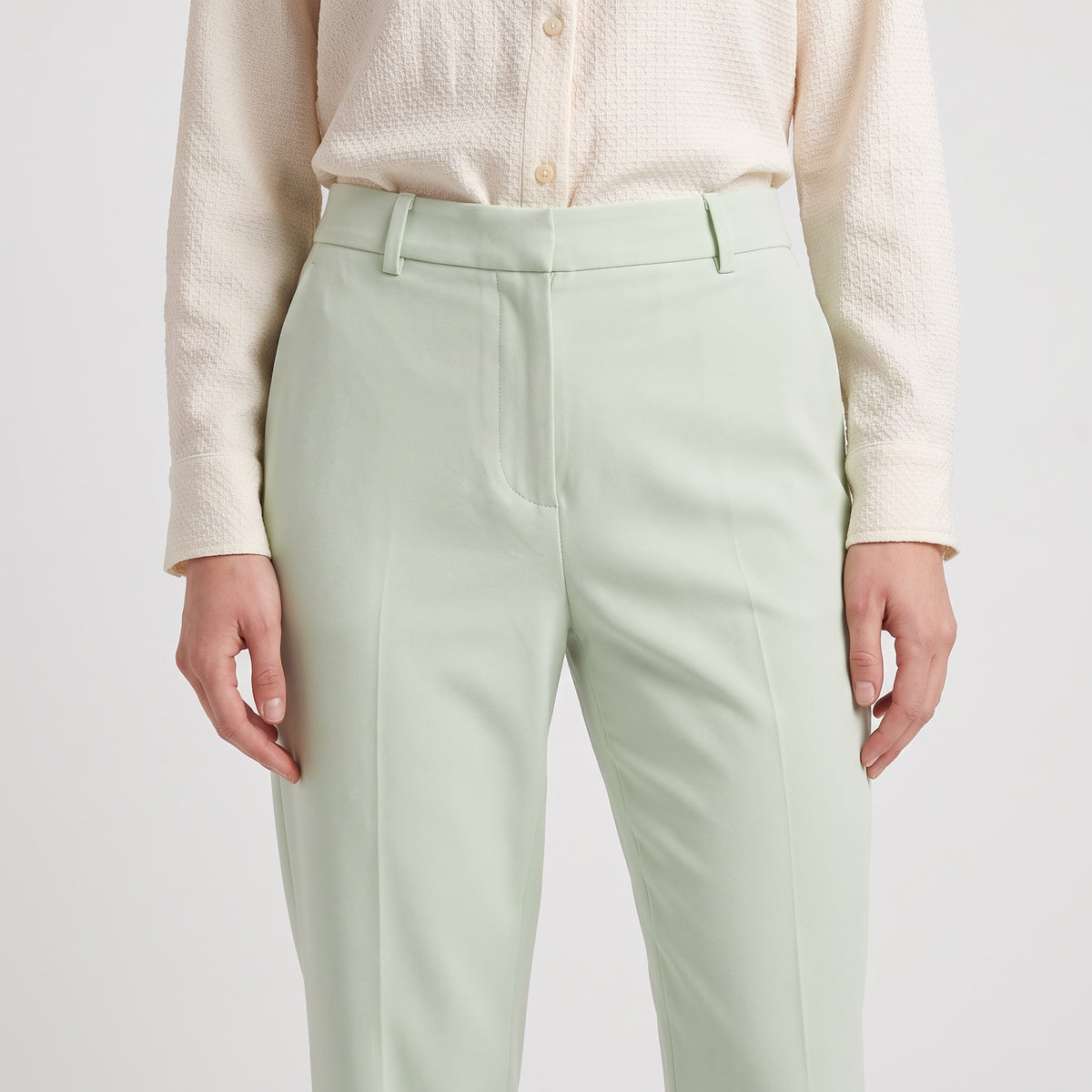 Tailored Pastel Slim Trousers