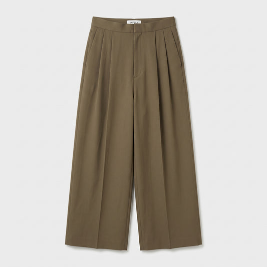 Tailored Wide Leg Pleated Trousers