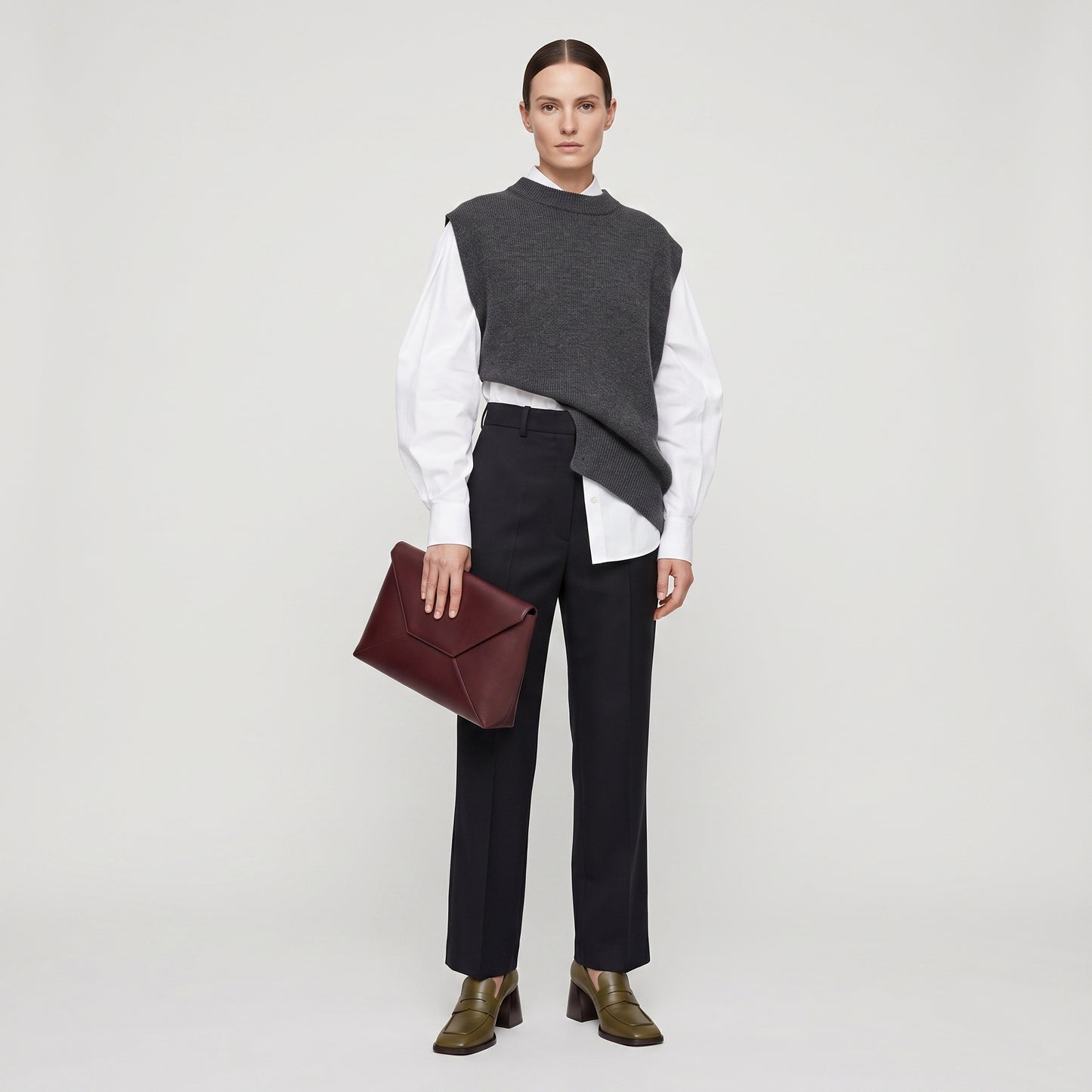 Tailored Black Slim Trousers