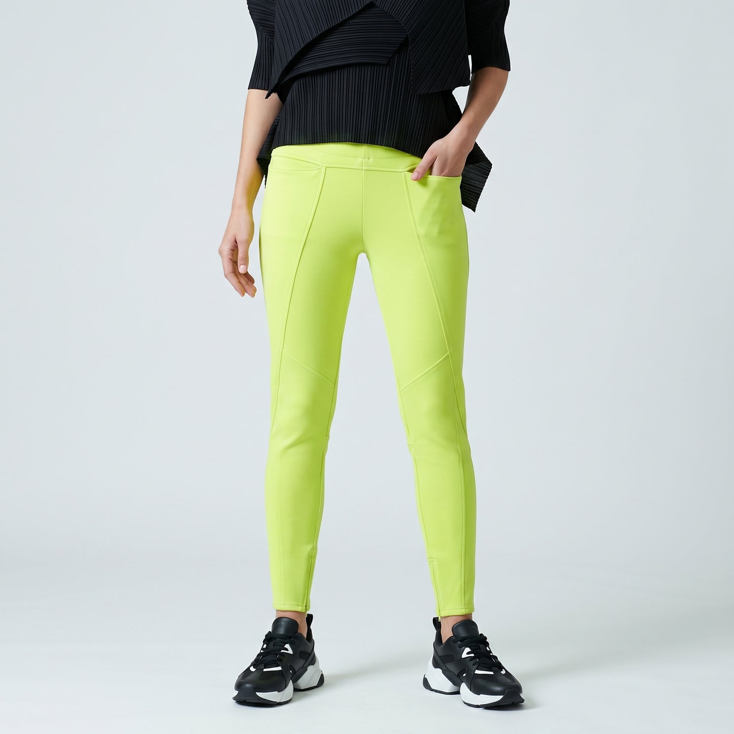 Neon Slim Fit Zippered Trousers