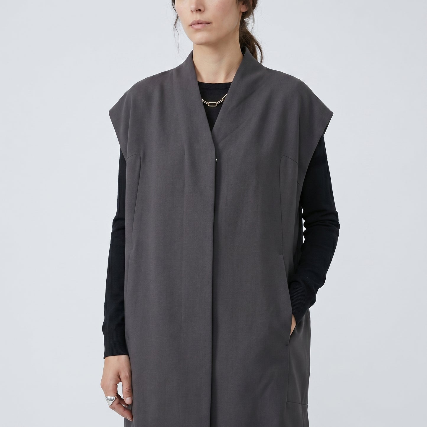 Structured Sleeveless Tailored Vest