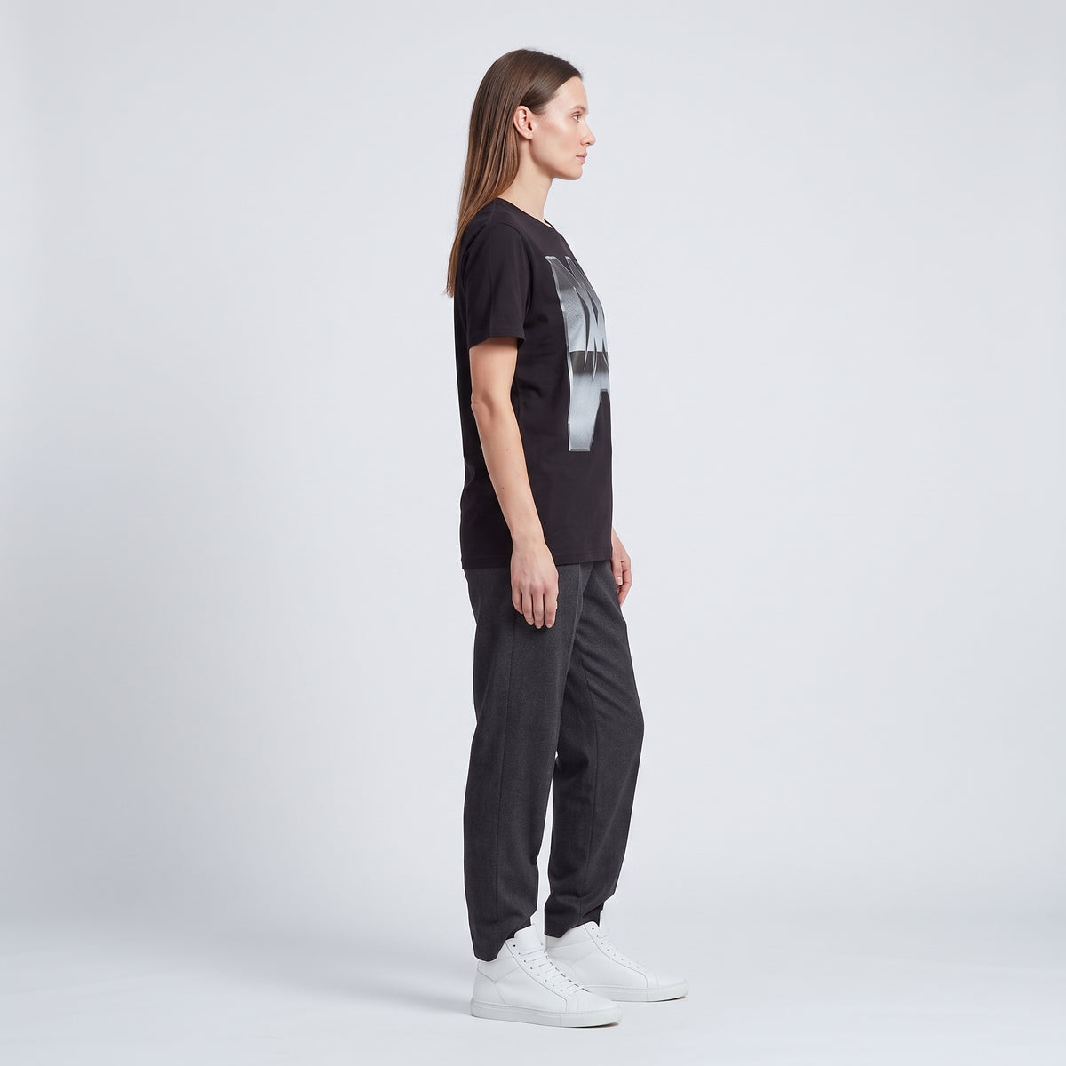 Graphic Metallic Logo Black Tee