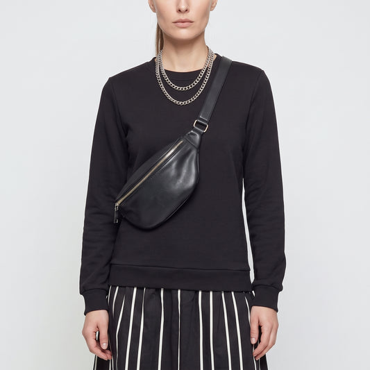 Pleated Hem Cotton Sweatshirt Dress