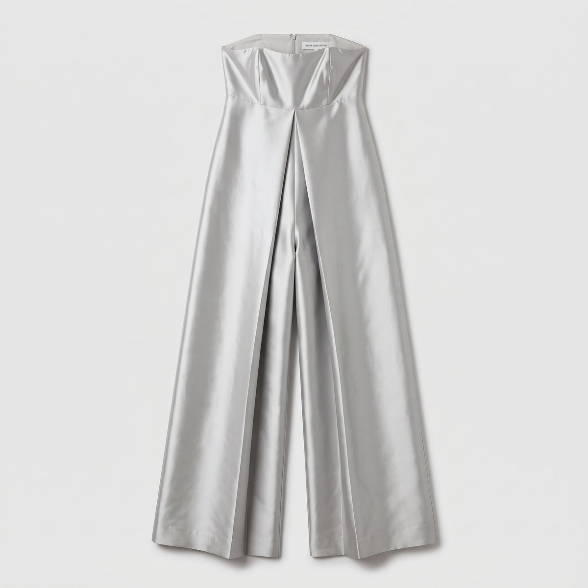 Metallic Strapless Wide Leg Jumpsuit