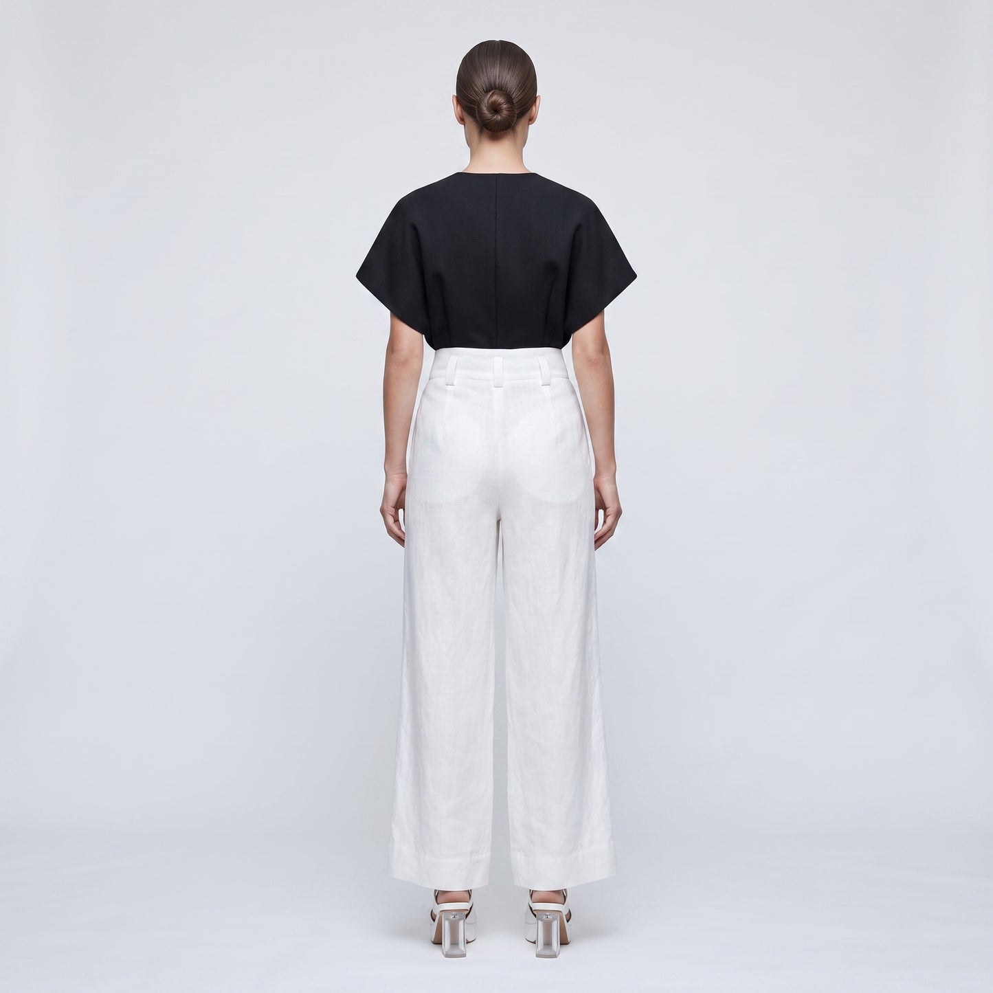 Tailored Linen Cropped Trousers