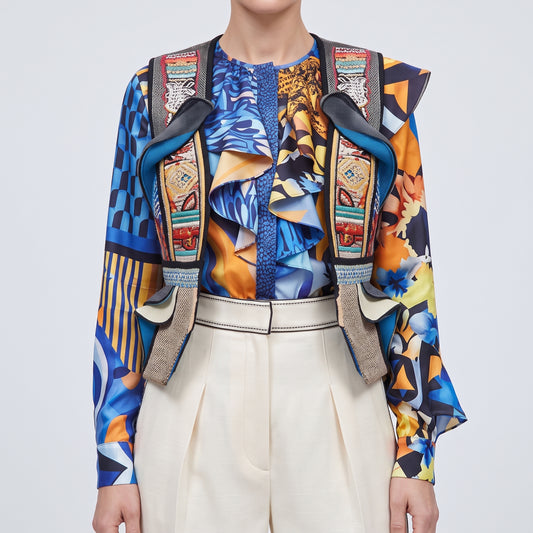 Tailored Cream High-Waist Trousers