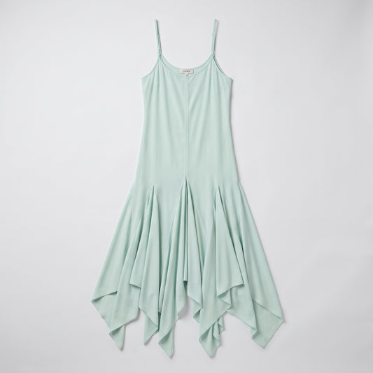Asymmetric Hem Slip Dress