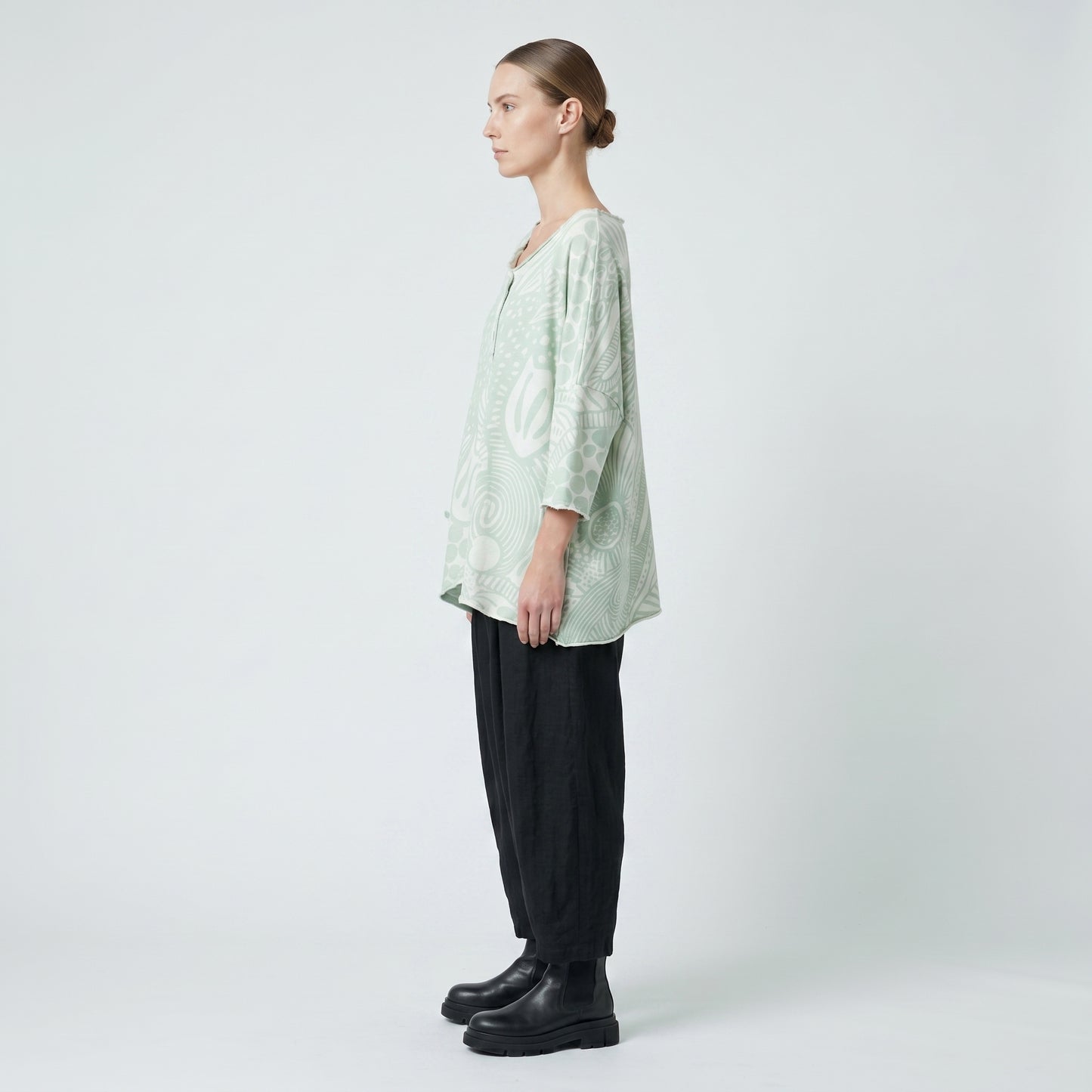 Asymmetric Abstract Printed Top