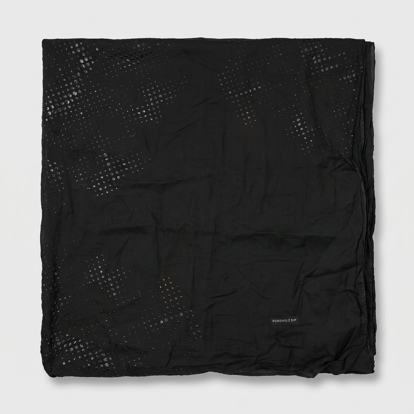 Perforated Lightweight Black Scarf