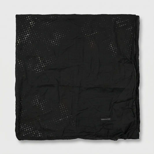 Perforated Lightweight Black Scarf