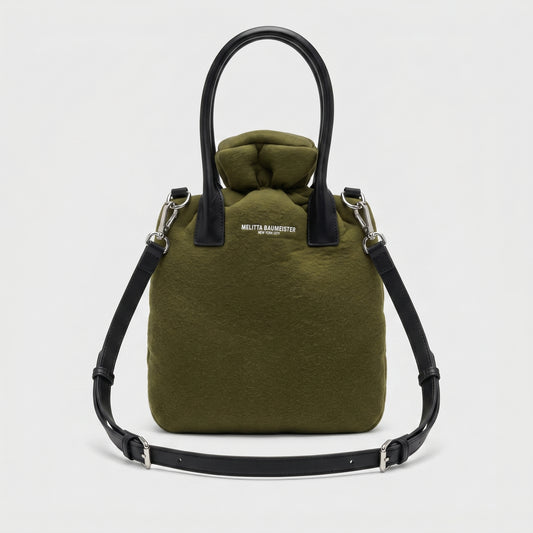 Fleece Drawstring Crossbody Bag