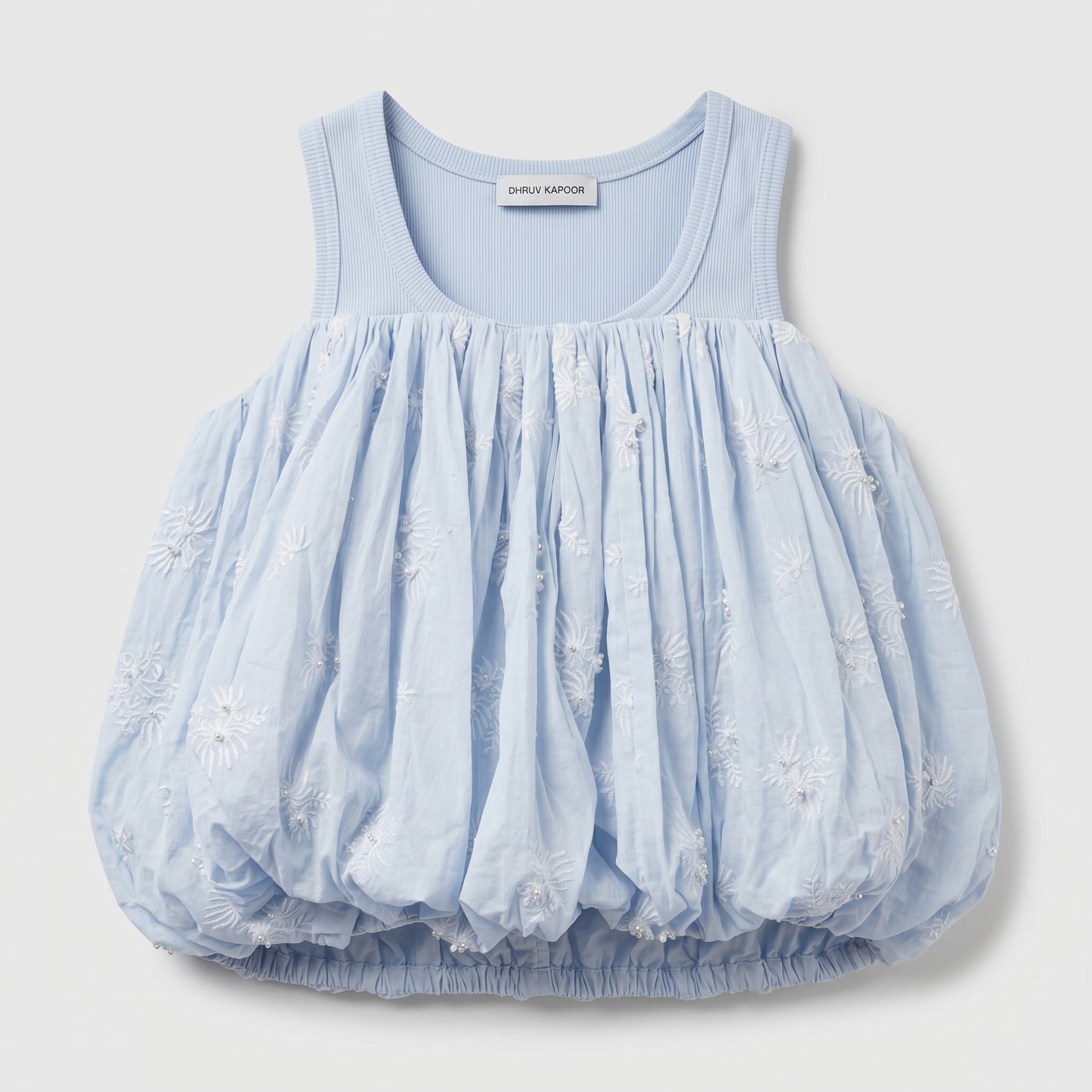 Embroidered Airy Bubble Tank