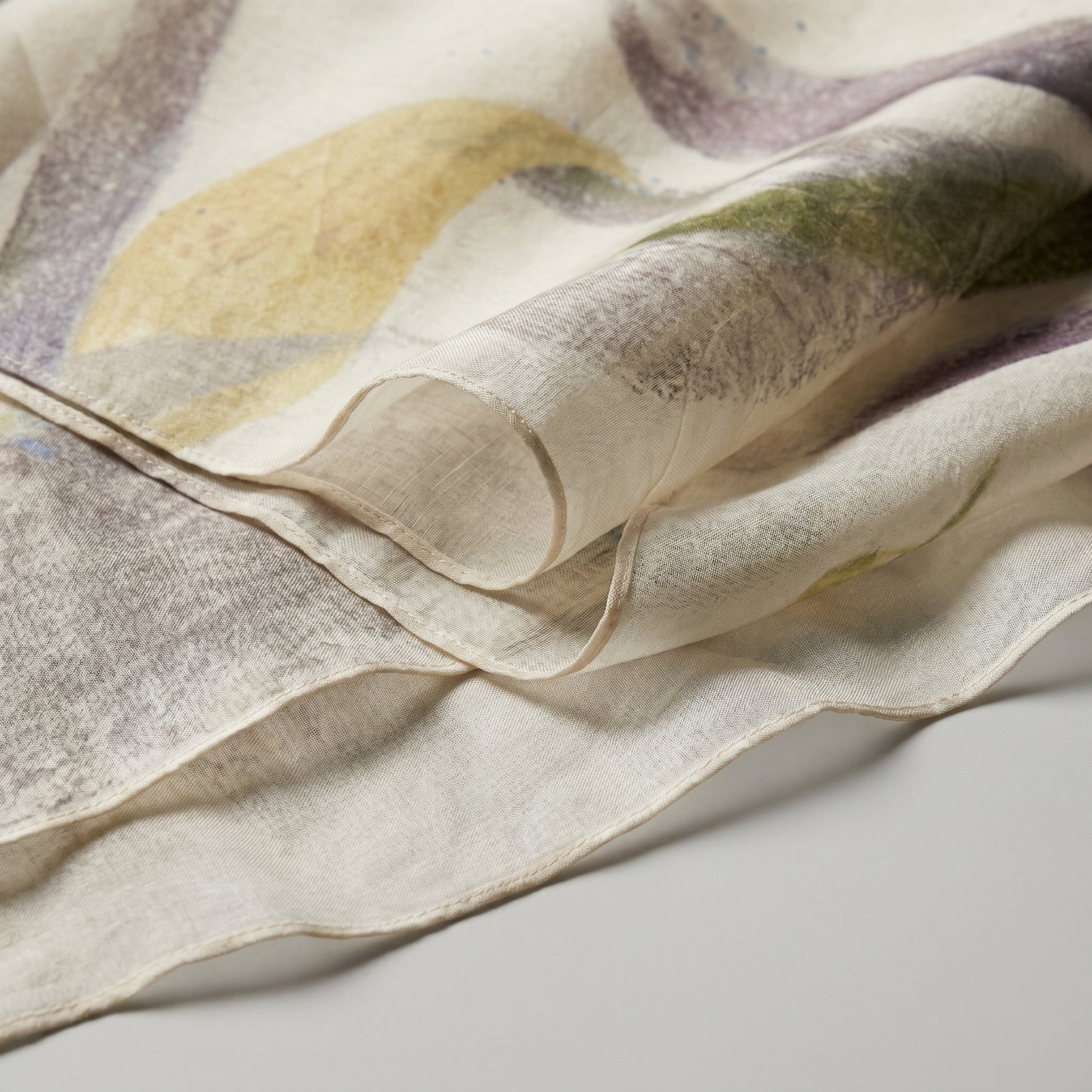 Watercolor Floral Silk Scarf