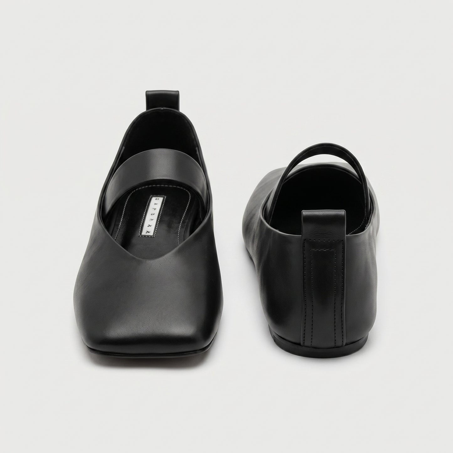 Minimalist Black Leather Mary Janes