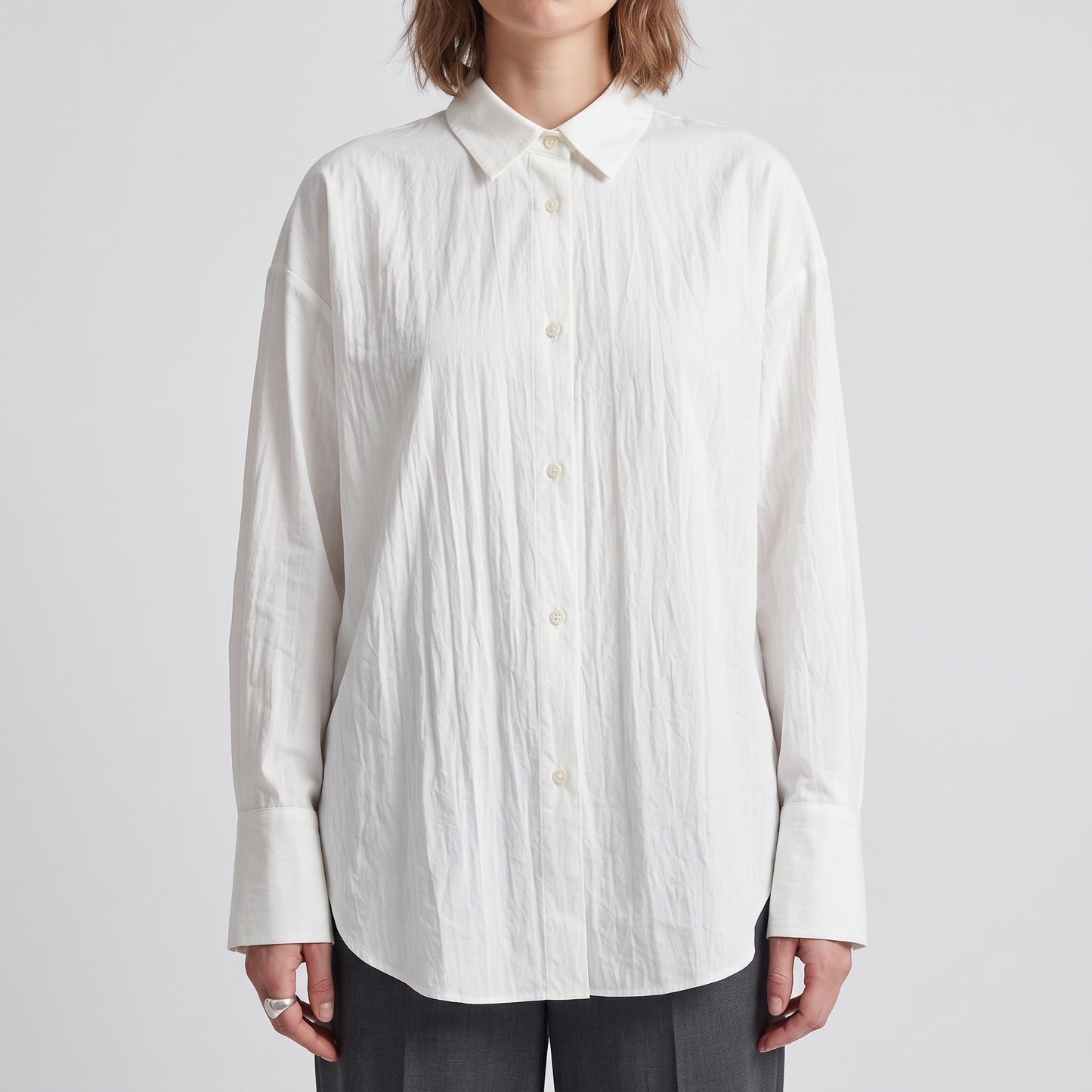 Minimalist White Cotton Blouse