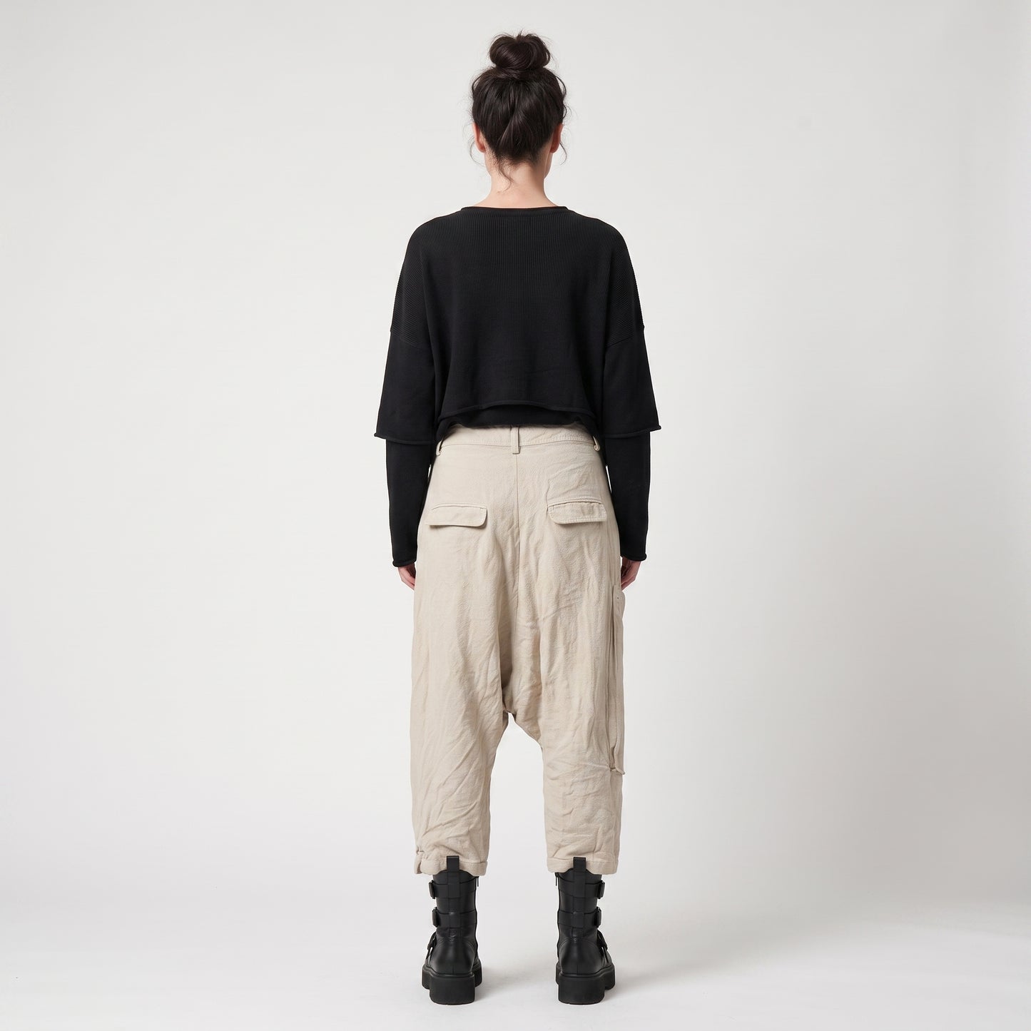 Relaxed Pleated Utility Trousers