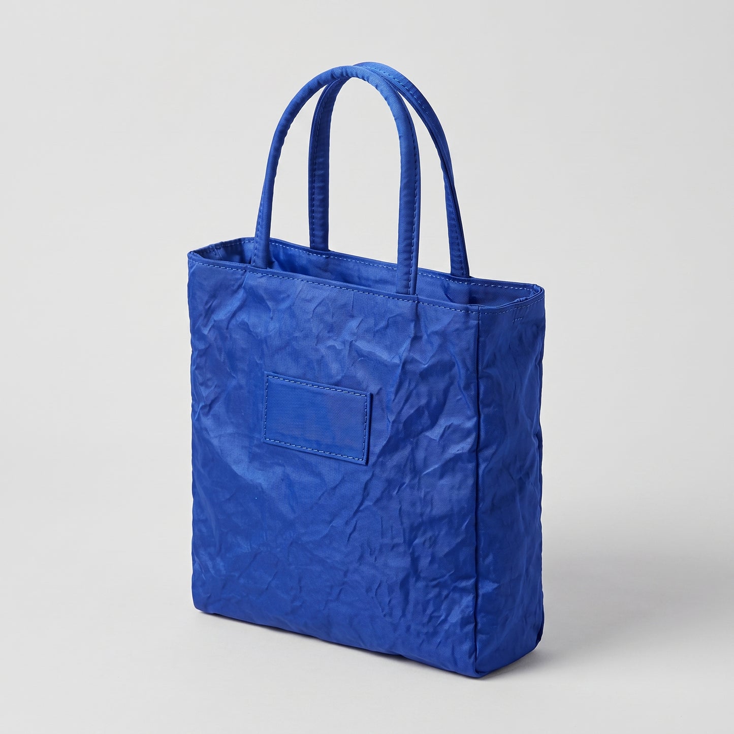 Crinkled Metallic Blue Tote Bag