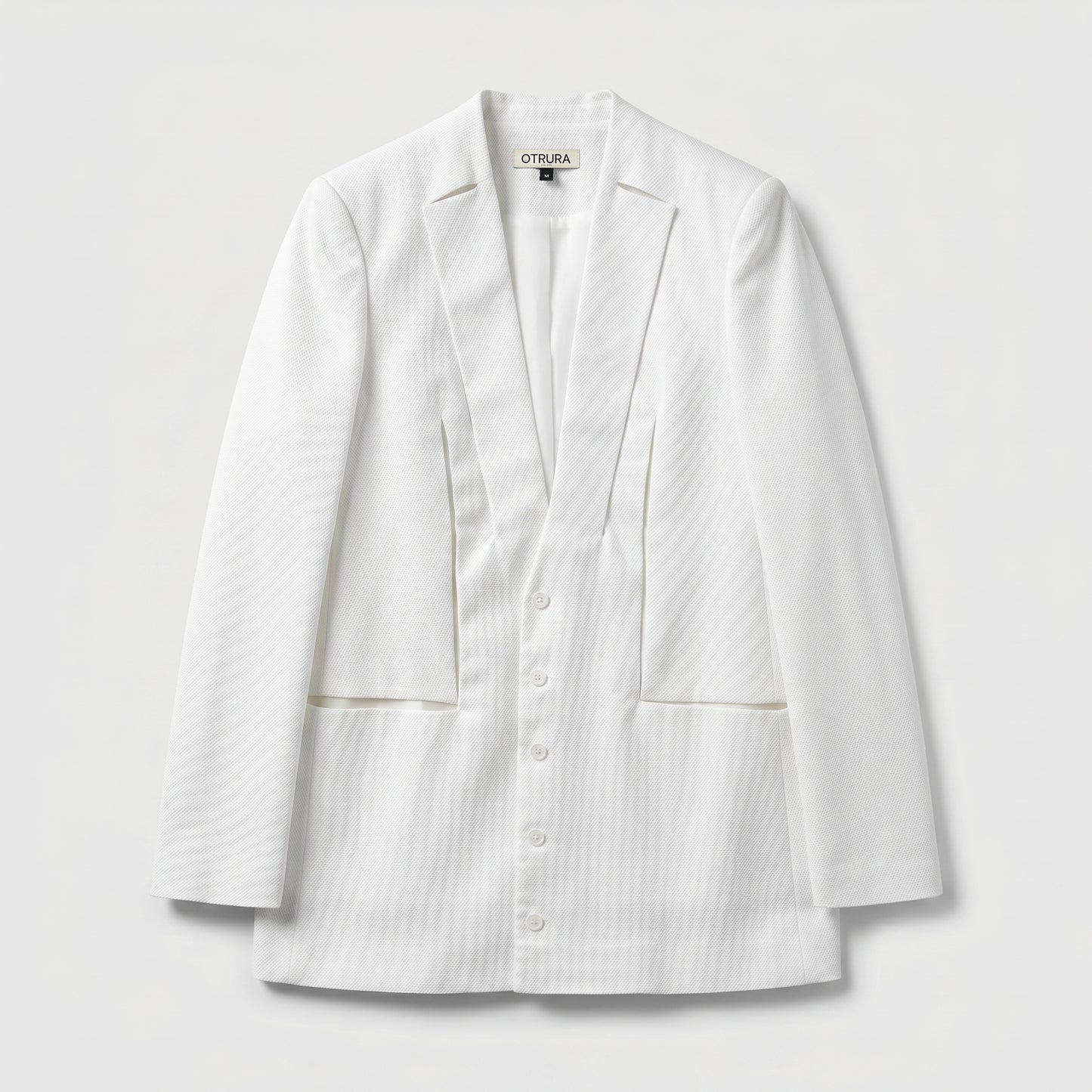 Tailored White Statement Blazer