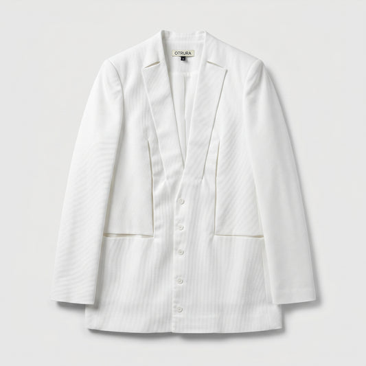 Tailored White Statement Blazer