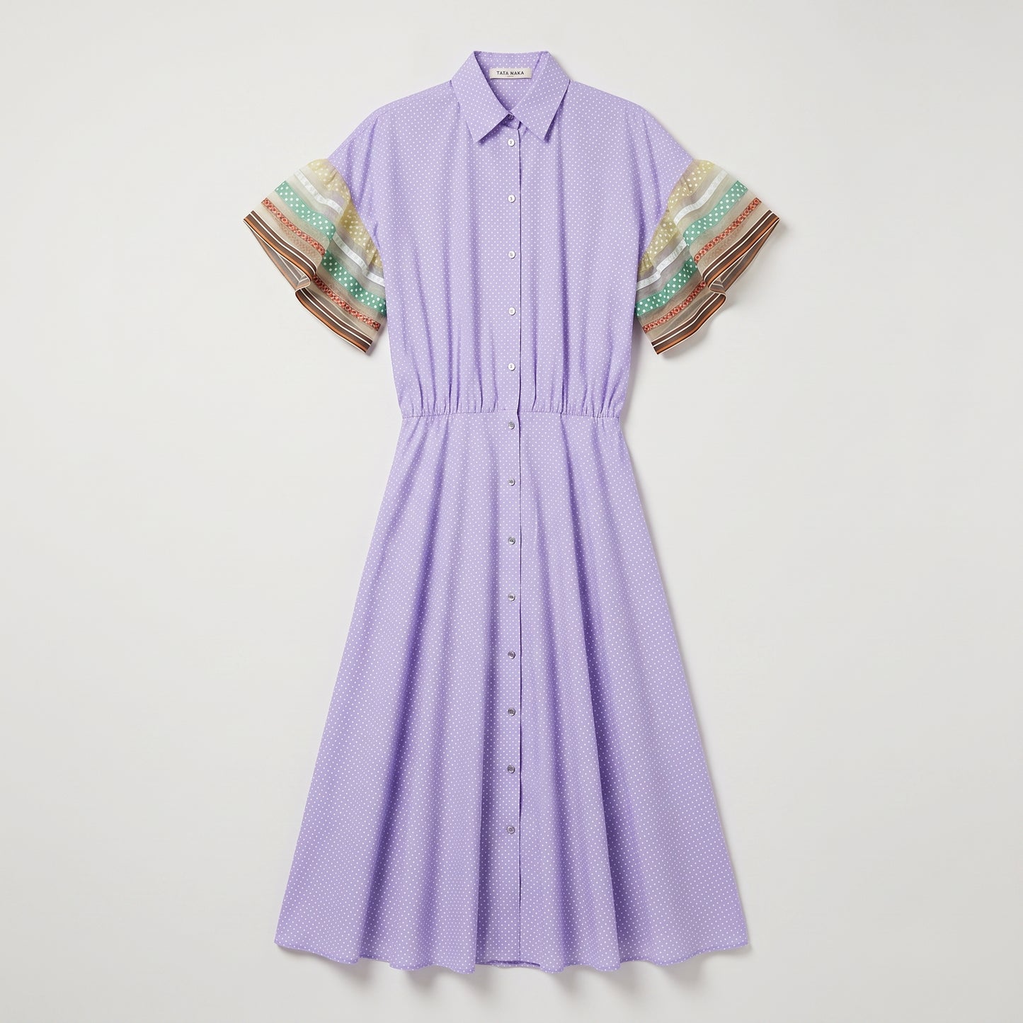 Polka Dot Midi Shirt Dress